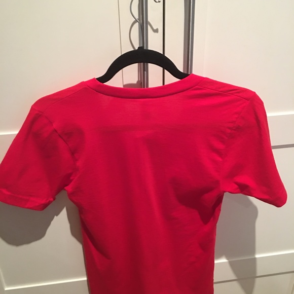 American Apparel Red V Neck T-shirt XXS - Picture 2 of 5